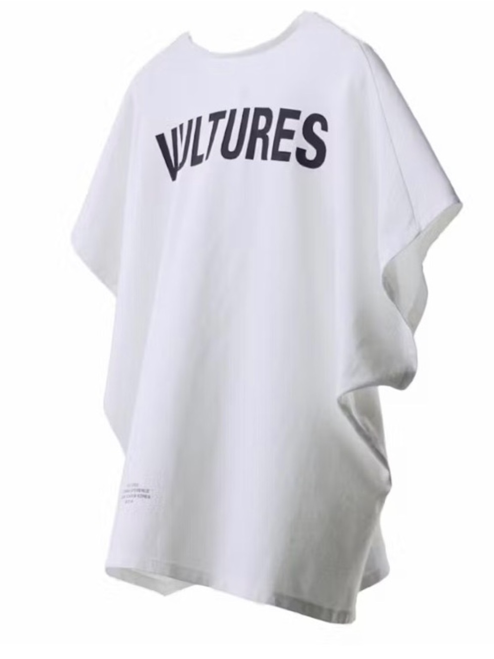 New Kanye West VULTURES Logo Oversized White Graphic Tee